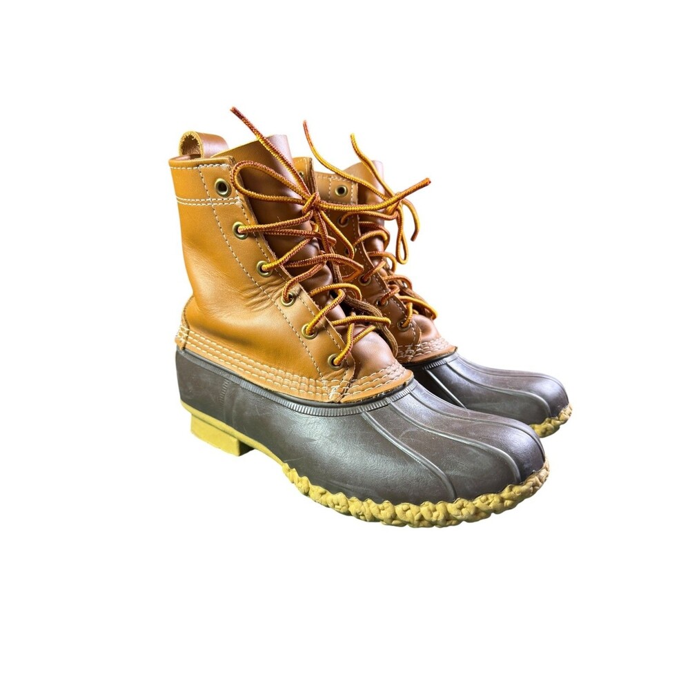 L.L.Bean Bean Boots Leather Rubber Duck Boots Made in Maine Women’s 8M